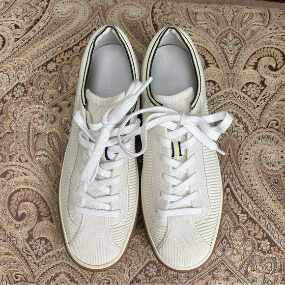 Rothy’s The Lace Up Sneakers Cream Eggshell White Comfortable Shoes Size 7 - Picture 14 of 14
